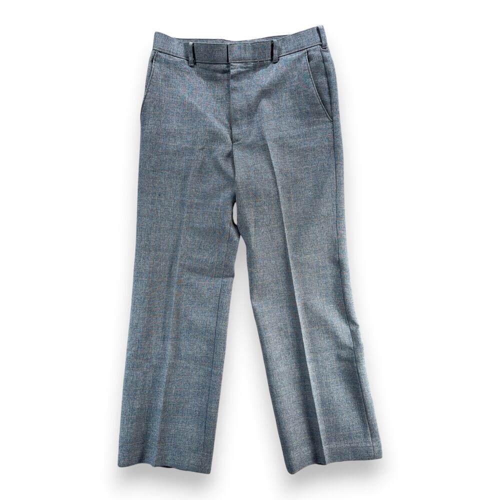 Vintage Levis Pants Mens 32x29 Gray Glen Plaid Talon Zipper Action Slacks 70s